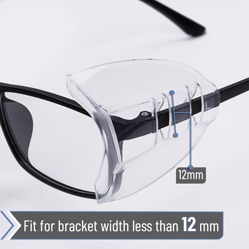 UNCO- Safety Side Shields for Glasses, 2/4/6/10/12/16/20/24/30/32 pcs, Safety Glasses Side Shields for Eyeglasses - style: 30 Pcs