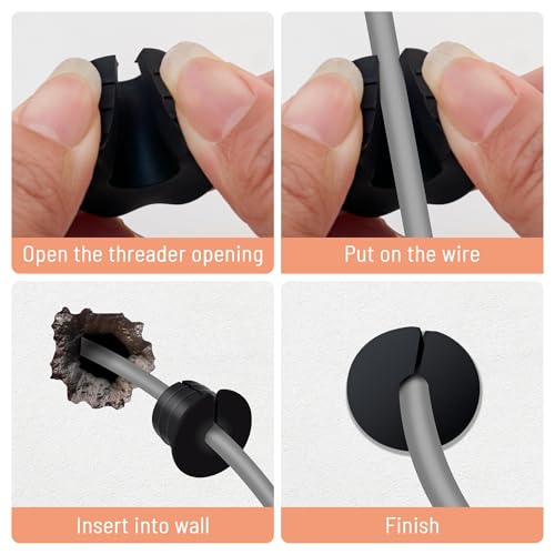 Cable Routing Kit for Starlink for 1 inch Wall Hole, Wall Bushing Grommet, Starlink Accessories, Silicone Cable Wall Pass, Starlink Anti-Slip Wall Grommets for Cables (1 inch) 2 Pcs - size: 1 inch 2pcs