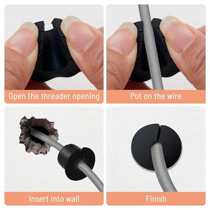 Cable Routing Kit for Starlink for 1 inch Wall Hole, Wall Bushing Grommet, Starlink Accessories, Silicone Cable Wall Pass, Starlink Anti-Slip Wall Grommets for Cables (1 inch) 2 Pcs - size: 1 inch 2pcs