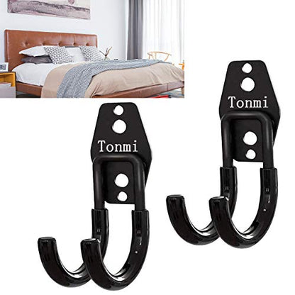 2Pcs Telescoping Wall Mount Ladder Hooks, Folding Step Stool Wall Mount Hooks, Household Engineering Ladder Hanger, Telescoping Ladder Hanger, for Garage or Shed Display & Storage Ladder Tool