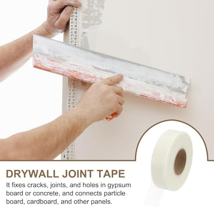 PATIKIL Drywall Repair Mesh Tape, 2 inch x 328 ft Fiberglass Repair Patch Self-Adhesive Dry Wall Joint Tape 7 Mesh Wall Hole Crack and Seam Patch, White - size: 2 inch x 328 Feet