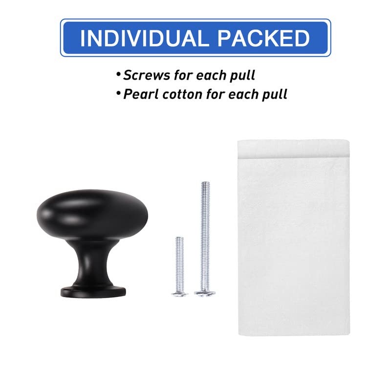 15 Pack Kitchen Cabinet Knobs, 1-3/16 Inch(29.5mm) Drawer Knobs Dresser Knobs,Matte Black Knobs Solid Drawer Pulls,Kitchen Cabinet Pulls for Dresser Drawers - color: Matte Black