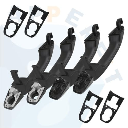 APPERFiT Door Handles w/Gaskets Set - Exterior (Textured Black) Compatible with 2014-2020 Chevy Chevrolet Silverado Suburban Tahoe, GMC Sierra Yukon 23236150 22923605 22929464 22929412 22923599 - color: Textured Black