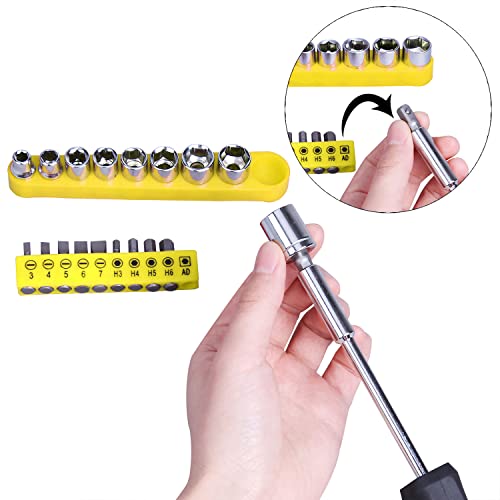 CARTMAN 148 Piece Tool Set General Hand Tool Kit with Plastic Toolbox Storage Case, Automotive Set Yellow - color: Yellow