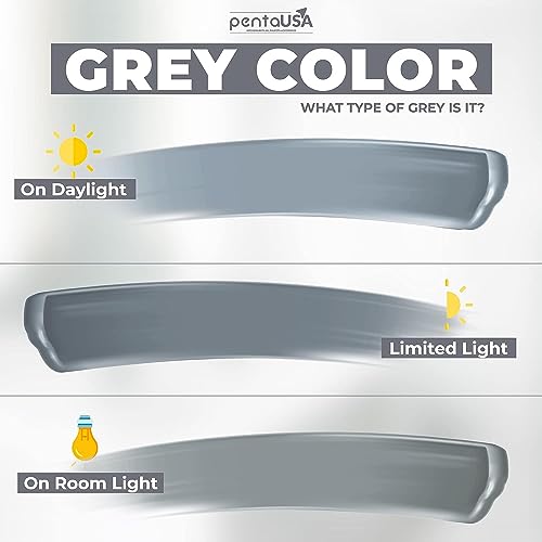 PentaUSA Tile Grout Repair Kit - Premixed Acrylic Sanded Grout for Bathroom, Shower & Kitchen, Water-Resistant Tube with Applicator, Fills Cracks and Gaps in Lines - Gray (8.8oz/250gr) - color: Gray