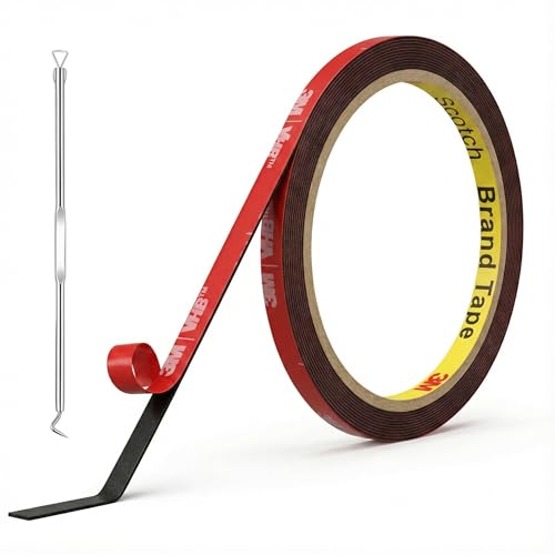 3M 5925 VHB Double Sided Mounting Tape Heavy Duty 0.25"×10Ft Black Waterproof Foam Tape Strong Adhesive Strip Tape for Automotive Trim Insulation Strip Office Home Décor - size: 0.25" × 10 Ft
