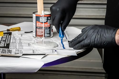 Evercoat Body Shop 105035 Pro-Grade Glazing Putty for Filling Minor Dings, Scratches and Low Spots in Aluminum, Fiberglass & More, Easy Mix Hardener Included 13 Fl Oz. - size: 13 Fl Oz., style: Glazing Putty