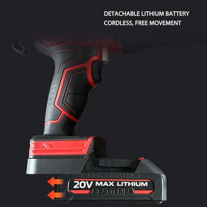 Cordless Caulking Gun, Electric Caulk Gun Battery Operated Caulk Gun with LED Light 10OZ Sealant Cartridges Adjustable Speeds Adhesive Gun Kit for Bathroom Balcony Doors