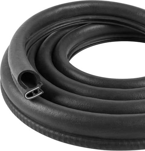 Automotive Door Weather Stripping 20Ft Car Door Rubber Edge Trim Seal Strip Gasket with Side Bulb for Car Bus Camper Boat RV Truck Doors - color: 20Ft