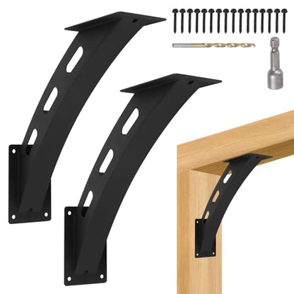 2 Pcs 45 Degree Angle Support Brackets,Wood Post and Beam Angle Support Brackets,45 Degree Corner Braces Inside Joint for Gazebos,Tree Houses, Cabins and Patios - size: 2 Pieces
