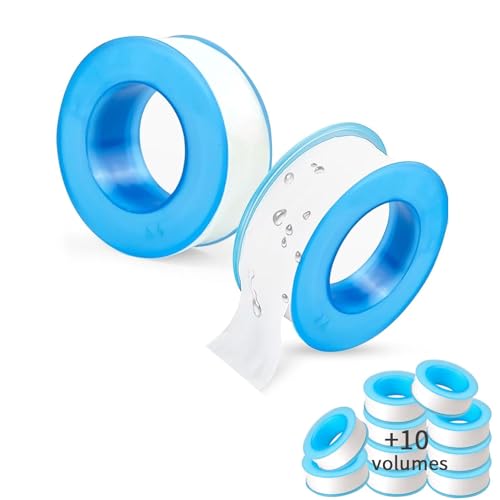 GCQ 10 Pack Teflon Tape, Thread Seal Tapes，PTFE Thread Seal Tape for Plumbers Sealant Tape for Leak Water Pipe Thread 1/2 inch x 500 inch (White) - size: 1/2-500inch(10 pack)