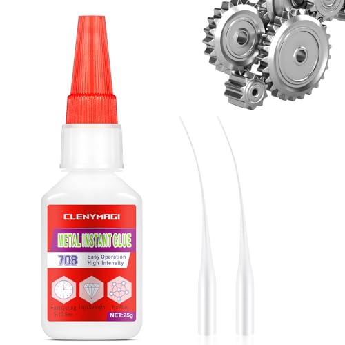 Metal Glue, Instant Drying Superglue for Metal, Wateproof Clear Cyanoacrylate Glue for Bonding Stainless Steel, Aluminum Alloy, DIY Crafts, Toys, Wood, Plastic and More(1 Bottle of 25g) - size: 1 Pack