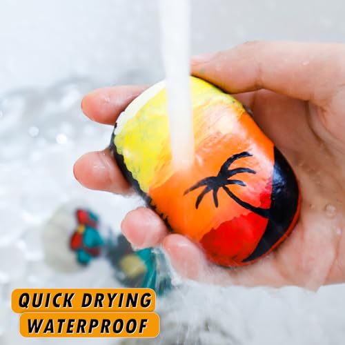 White Paint Markers, 2 Pack Oil-Based Waterproof Quick Dry Permanent Paint Pen Set for Rocks Painting, Wood, Plastic, Canvas, Glass, Mugs, Metal, Tire, Stone, DIY Craft - color: White