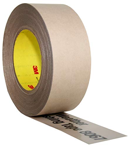 3M All Weather Flashing Tape 8067, 2 in x 75 ft, 1 Roll, Adhesive Backed Split Liner, Prevents Moisture Intrusion, Waterproof Flashing Seals Doors, Windows, Openings in Wood Frame Construction, Tan - size: 2 in X 75 Ft
