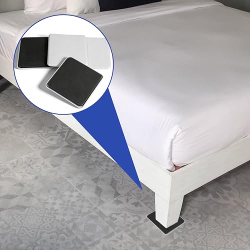 4 Pcs Furniture Sliders for Carpet, Square Carpet Furnitures Moving Pads, Heavy-Duty Furnitures Movers, Reusable Large Furniture Sliders, Floor Protectors for Carpets, Movers Easily and Safe (5 Inch)