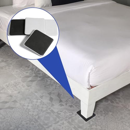 4 Pcs Furniture Sliders for Carpet, Square Carpet Furnitures Moving Pads, Heavy-Duty Furnitures Movers, Reusable Large Furniture Sliders, Floor Protectors for Carpets, Movers Easily and Safe (5 Inch)