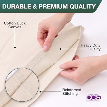All Purpose Canvas Drop Cloth by CCS CHICAGO CANVAS & SUPPLY - Paint Tarp, Canvas Fabric, Drop Cloth Curtains, Paint Drop Cloth, Washable & Reusable Drop Cloth for Painting - 4 by 50 Feet - size: 4 by 50 Feet