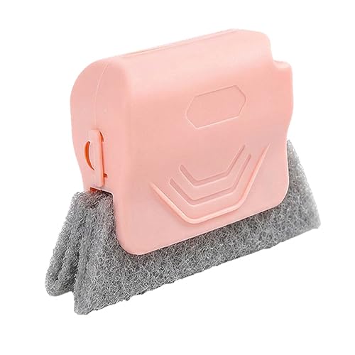 Runsgo Window Track Cleaner, Handheld Cleaning Brush Set, for Window Slides Grooves, Tile Grout Lines, Shutter Slats, Car Ac Vents & Narrow Gaps (Mixed-3pcs) (Pink) - color: Pink