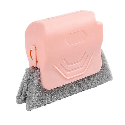 Runsgo Window Track Cleaner, Handheld Cleaning Brush Set, for Window Slides Grooves, Tile Grout Lines, Shutter Slats, Car Ac Vents & Narrow Gaps (Mixed-3pcs) (Pink) - color: Pink