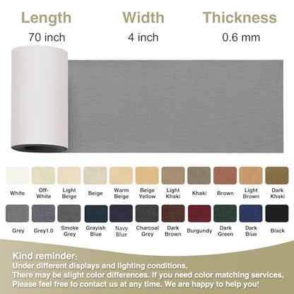 Gheeidau Canvas Repair Tape 4×70 Inch Waterproof Self-Adhesive Fabric Repair Patch for Repairing Boat Covers,Tents,Patio Umbrellas,Car Seats,Luggage,Sofas.(Smoky Grey) - color: Smoky Grey