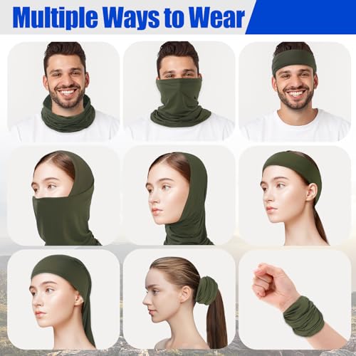 Mandydov Summer Cooling Neck Gaiter Face Mask Breathable Balaclava, UV Protection Wind Dust Proof Face Cover Scarf - color: Combo 3