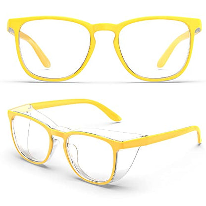 MORK&SUKY Safety Glasses, Stylish Goggles With No Fog Lense, Alternatives To Regular Protective Eyewear For Lab and Nursing. - color: Champagne