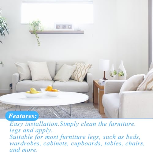 8 PCS Furniture Sliders Gliders, Self-Adhesive Floor Protector Pads Rectangle Furniture Sliders Furnitures Moving Pads Furnitures Feet Protectors for Carpeted, Hardwood Floors