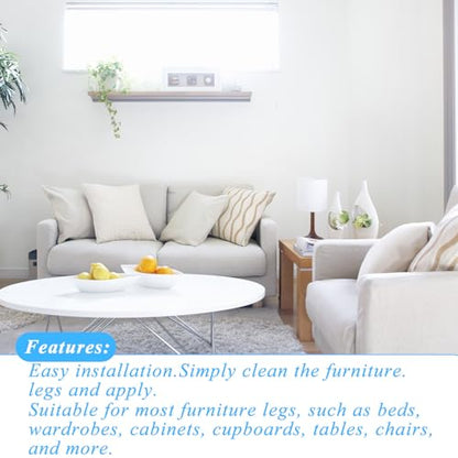 8 PCS Furniture Sliders Gliders, Self-Adhesive Floor Protector Pads Rectangle Furniture Sliders Furnitures Moving Pads Furnitures Feet Protectors for Carpeted, Hardwood Floors
