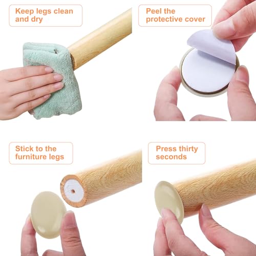 20-Pack Furniture Sliders for Hardwood & Carpet - Heavy Duty Self-Adhesive Moving Pads, Reusable Floor Protectors for Chairs, Tables, Appliances - Easy Glide, No Scratch