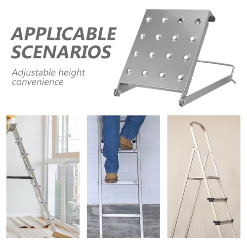 Holibanna Removable Tool Tray: Iron Ladder Accessory Platform - Non-Slip Folding Step Attachment for Painters Workshop Cleaning Home Improvement Supplies