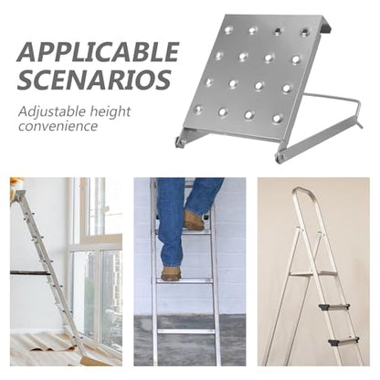 Holibanna Removable Tool Tray: Iron Ladder Accessory Platform - Non-Slip Folding Step Attachment for Painters Workshop Cleaning Home Improvement Supplies