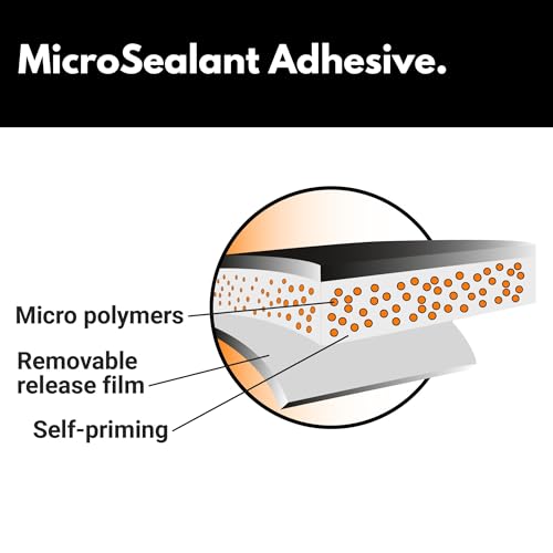 HSS Sealant Tape with MicroSealant - Waterproof Commercial Roofing Tape for Roof and RV Repair - UV- & Weatherproof - Grey - 4 inch x 50 feet - color: Gray, size: 4" x 50'