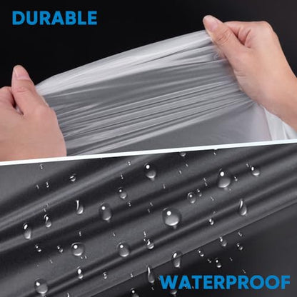 TICONN 12 x 9 Ft Plastic Drop Cloth for Painting, Waterproof Painters Plastic Sheeting, Painting Tarp for Furniture Cover, Floor Protection (6PK, 1.2Mil) - size: 1.2 Mil