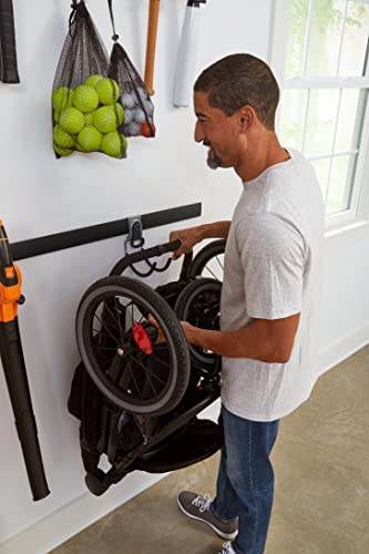 Rubbermaid 20-Piece FastTrack Garage Wall-Mounted Storage Kit 5 Rails and 15 Hooks for Home/House/Tool/Sports/Utility Purposes - size: 5 Rails, 15 Hooks