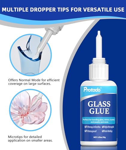 Glass Glue, 35g Heavy Duty Super Strong Clear Glue, Waterproof Heat Resistant Adhesive for Glass Bonding, Repair, Crystal, Mirrors, Windows, Glassware, Crafts, DlY Kits - style: Glass Glue