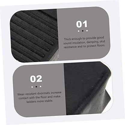 4pcs Non-Skid Ladder Foot Mats Ladder Feet Protector Pads for Step Design for Floor Easy Installation for Tile and Carpet