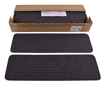 Stair Treads Collection Set of 13 Indoor Skid Slip Resistant Carpet Stair Tread Treads Black (8 Inch x 30 Inch) (Black, Set of 13) - color: Black, size: 13 Pcs - 8"x30"
