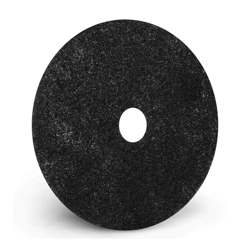 Americo Black Strip Stripping Floor Pad, 22" Diameter, 3.25" Center Hole, 5 Pads/Case, Made of 100% Recycled Content, USA Made - size: 22"