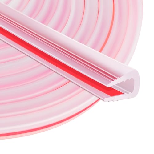 ToLanbbt Rubber Edge Trim U Channel, 1/8" Self Adhesive Sheet Metal Edge Guard Protector, EPDM Seal Strip for Car Doors, Steel Plates, Glass, Hatches, Table Corners, Fit 1/8"(3.2mm), 10Ft, Clear - color: Clear, size: 1/8" x 10'L