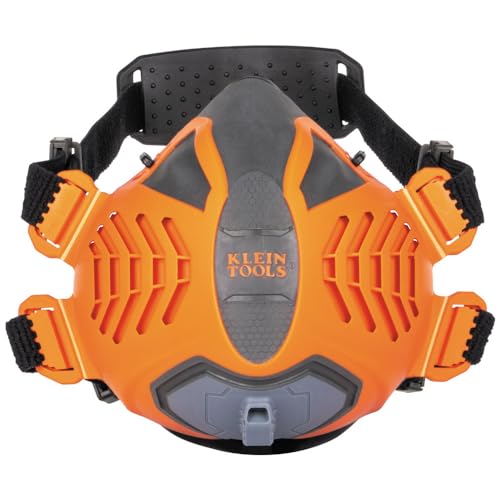 Klein Tools 60553 Reusable P100 Half-Mask Respirator with Replaceable Filters for Dust, Metal Fumes, and Oil Mist, S/M