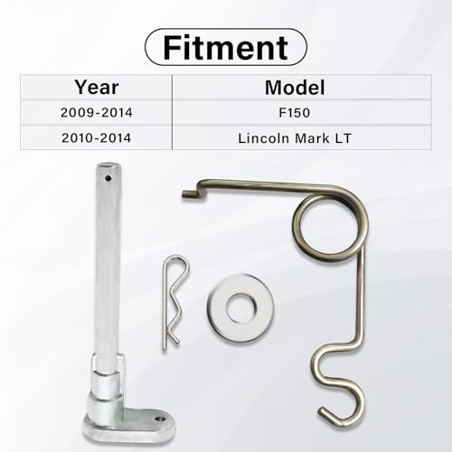 Fuel Door Hinge Pin with Gas Door Spring, for 2009-2014 F150, 2010-2014 Lincoln Mark Loose Gas Cap Permanent Repair Fix (09-14 Spring+Hinge) - size: 09-14 Spring+hinge