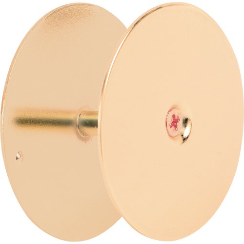 Prime-Line U 9516 Steel Door Hole Cover Plate, Brass (Single Pack) - color: Brass, size: 2-5/8 in. (Pack of 1)