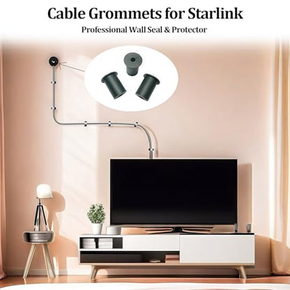 Cable Grommets for Starlink, 3/4 inch Wall Pass-Through, Silicone Grommets for Cables, Dust Waterproof Prevent Cable Damage for starlink dishy ethernet Cables (4 Pack) - size: 4 Pack