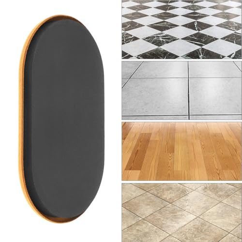 QWORK Furniture Sliders for Hardwood Floors, 4 Pieces Felt Large Oval Pads, 9-1/2" x 5-3/4" Heavy-Duty Furniture Mover, Felt Sliders
