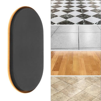 QWORK Furniture Sliders for Hardwood Floors, 4 Pieces Felt Large Oval Pads, 9-1/2" x 5-3/4" Heavy-Duty Furniture Mover, Felt Sliders