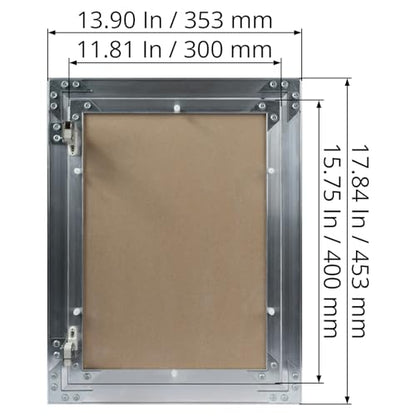 12" x 16" Waterproof Drywall Access Panel, Tileable and Paintable Ceiling and Wall Access Panel for Drywall, Wire Cover for Wall Covering Panels, Push to Open, Flush-Mount Wall Hole Cover - size: 12" X 16"