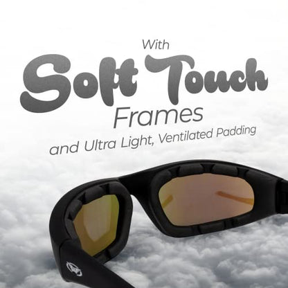 Global Vision Eyewear Kickback Sunglasses with EVA Foam - color: Driving Mirror Lens