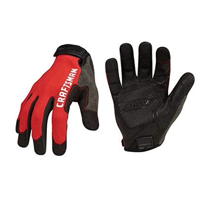 CRAFTSMAN CMMT14199 Touchscreen Compatible Unisex Silicone Grip Mechanic Gloves, Large - size: Large