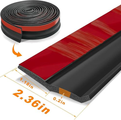 Universal Garage Door Threshold Seals Bottom Rubber Replacement, weatherproofing Garage Door Weather Stripping with Nails (50ft) - size: 50ft