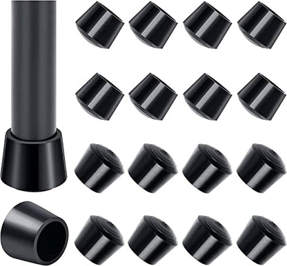 Chair Leg Caps, Sopito 3/4 Inch Rubber Chair Leg Floor Protectors, Thickened Non-Slip Indoor Outdoor Furniture Cups Covers, Round Black-16 Pack - size: 3/4 Inch